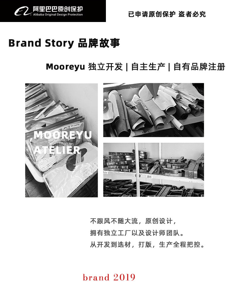 Mooreyu Red Bow Single Shoes for Women, Spring/Summer 2025 Retro Genuine Leather Shallow Mouth Rivet Ballet Flat Shoes for Women