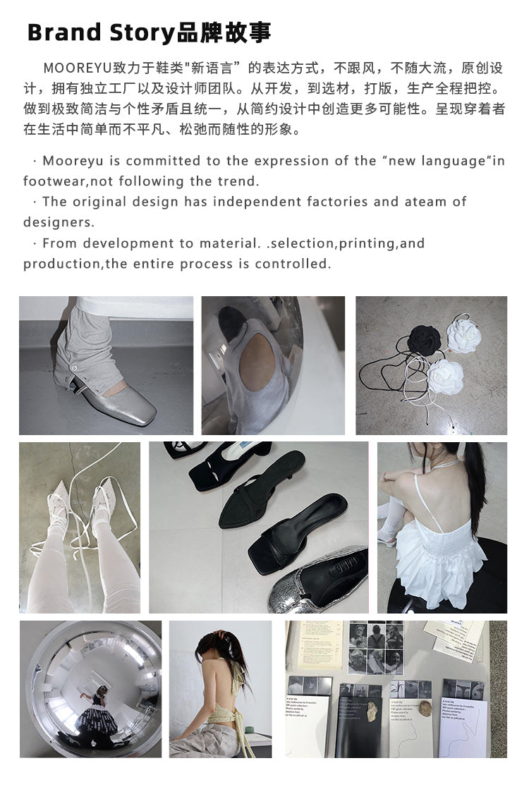 Mooreyu Women's Silver Pointed Heels 2025 | French Style Retro Pumps | Slim Heel Slingback Shoes