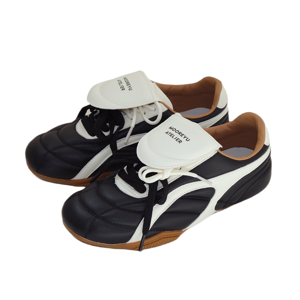 Mooreyu Retro German Training Shoes for Women, Spring/Summer 2025 New Collection, Interior Height Increase, Ugly and Cute Forrest Gump Shoes, Flat Sneakers for Women